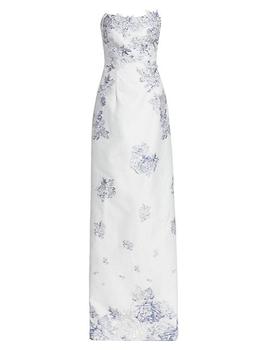 商品Rene Ruiz Collection | Strapless Floral Jacquard Mermaid Gown,商家Saks Fifth Avenue,价格¥13559图片