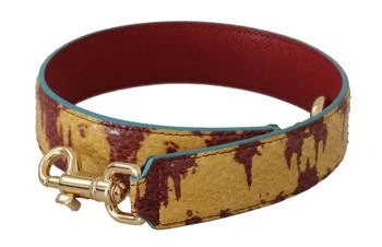 Dolce & Gabbana | Dolce & Gabbana Yellow Red Leather Gold Tone Shoulder Strap,商家SEYMAYKA,价格¥2057