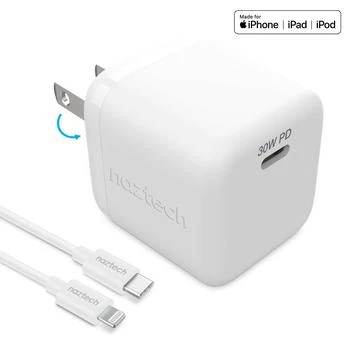 Naztech 30W PD Wall Charger + USB-C to MFI Cable 6ft