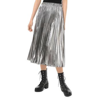 推荐MICHAEL Michael Kors Womens Foil Pleated Pleated Skirt商品
