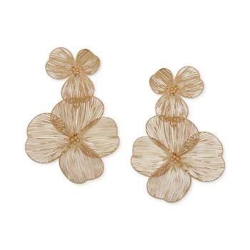 Lonna & Lilly | Gold-Tone Openwork Flower Double Drop Earrings 独家减免邮费