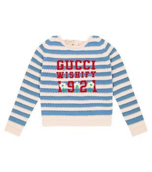 商品Gucci | Embroidered striped wool sweater,商家MyTheresa,价格¥3323图片