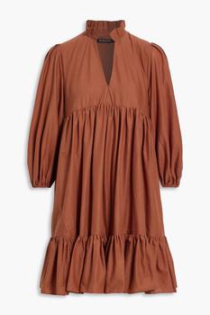 商品Black Halo | Adora tiered cotton-poplin mini dress,商家THE OUTNET US,价格¥885图片