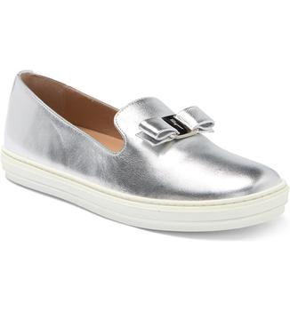 菲拉格慕鞋子, Salvatore Ferragamo | Kids' Leather Bow Slip-On Sneaker商品图片 5折