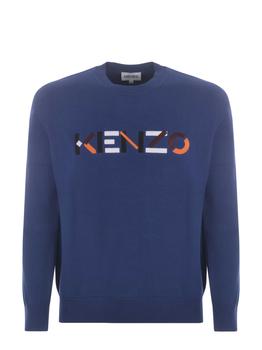 Kenzo | Kenzo Mens Ink Multicolor Logo Crewneck Sweater, Size Medium商品图片,5.4折
