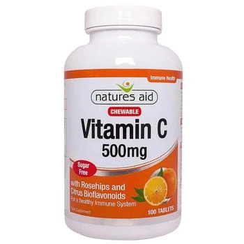 Natures Aid | Natures Aid - Vitamin C Sugar Free Chewable (with Rosehips & Citrus Bioflavonoids) (100 x 500mg),商家Unineed,价格¥137