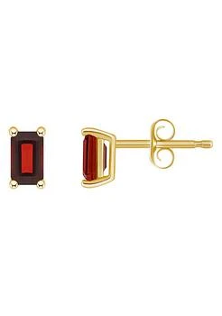 Belk & Co. | Co. 14K Gold 5X3 Emerald Cut Garnet Earrings,商家Belk,价格¥1383