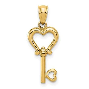 Macy's | Heart Key Pendant in 14k Yellow Gold,商家Macy's,价格¥2603