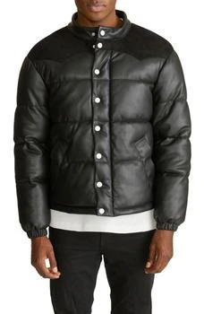 推荐Faux Leather Puffer Jacket商品