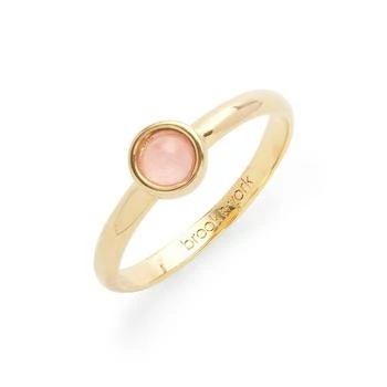 brook & york | 14K Gold Plated Nola Rose Quartz Gemstone Ring,商家Macy's,价格¥524