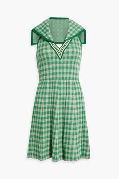 Anna Sui | Gingham jacquard-knit dress,商家THE OUTNET US,价格¥1127