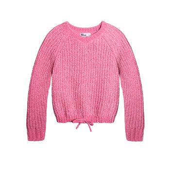 推荐Big Girls V-neck Cinched Sweater, Created For Macy's商品
