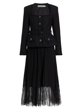 推荐Jacket Pleated Midi-Dress商品