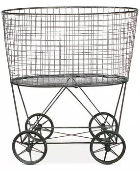 3R Studio | Metal Rolling Laundry Cart with Rack, Gray,商家Macy's,价格¥1100