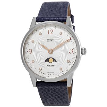 MontBlanc | Boheme Automatic Moon Phase Diamond White Dial Ladies Watch 119938商品图片,4.9折