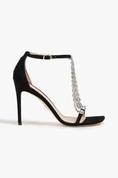 Stuart Weitzman | Stardust crystal-embellished suede sandals,商家THE OUTNET US,价格¥845