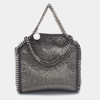 推荐Stella McCartney Grey Crystals Embellished Faux Suede Tiny Falabella Crossbody Bag商品