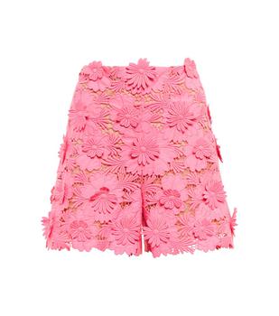 推荐Appliqué floral lace shorts商品