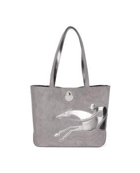 推荐Longchamp Shop-It Donna Grey Suede Women's Shoulder Bag L1378884112商品