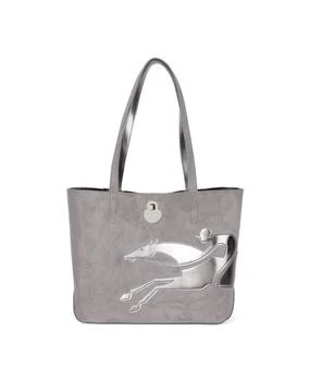 推荐Longchamp Shop-It Donna Grey Suede Totes Shoulder Bag L1378884112商品