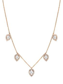 商品DJULA | Marquise 18K Rose Gold & Marquise Diamond Necklace,商家Saks Fifth Avenue,价格¥45390图片