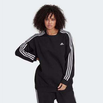 推荐Women's adidas Essentials 3-Stripes Fleece Crewneck Sweatshirt (Plus Size)商品