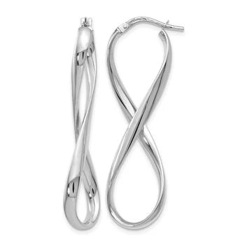 Diamond2Deal | 14K White Gold Polished Fancy Infinity Hoop Earrings,商家Premium Outlets,价格¥6189