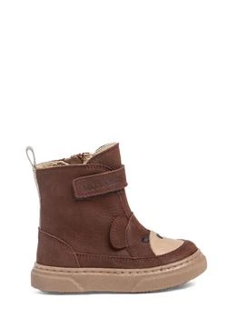MONNALISA | Bear Nubuck Leather Boots 额外6.5折, 额外六五折