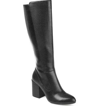 推荐Tavia Snakeskin Embossed Block Heel Boot - Wide Calf商品