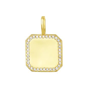 商品Melinda Maria | ICONS Squared-Off Engravable Necklace Charm,商家Melinda Maria,价格¥108图片