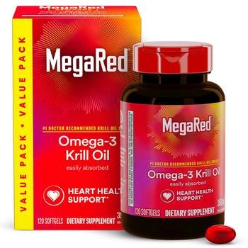 MegaRed | 磷虾油欧米伽软胶囊 虾青素 350mg 120粒,商家Walgreens,价格¥280