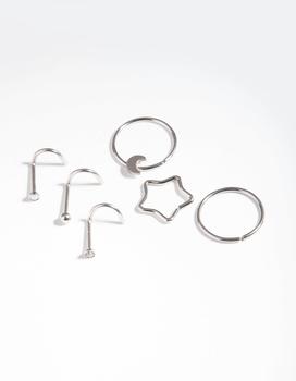 商品Rhodium Surgical Steel Celestial Nose Jewellery Pack图片