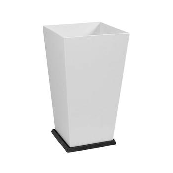 商品Finley Tall Square Plastic Pot,  Casper White, 20 Inches图片