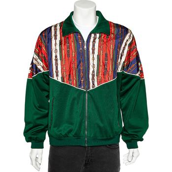 美国gucci皮带, [二手商品] Gucci | Gucci Green Belt Printed Silk & Jersey Technical Jacket L商品图片 2.9折, 满1件减$100, 满减