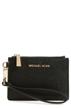 Michael Kors | Black Ladies Leather Coin Purse商品图片,7折, 满$300减$10, 满减
