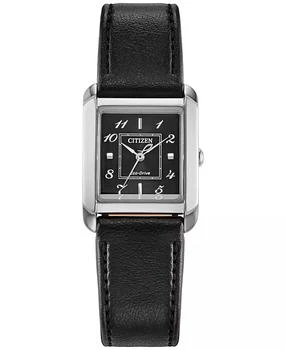 Citizen | Eco-Drive Women's Bianca Black Apple Material Strap Watch 28mm,商家Macy's,价格¥1803