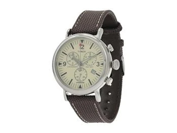 推荐41 mm Standard Chrono Leather Combo Strap Watch商品