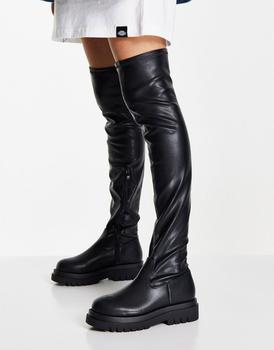 了解悦木之源, Origins | Origins chunky over the knee boot in black商品图片 8折