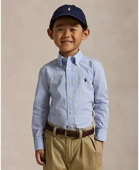 Ralph Lauren | Toddler and Little Boys Striped Cotton Poplin Shirt,商家Macy's,价格¥289