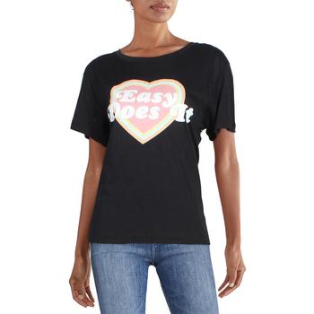 推荐Wildfox Womens Easy Does It Graphic Cotton Graphic T-Shirt商品