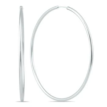 SSELECTS | 60Mm Endless Hoop Earrings 14K White Gold,商家Premium Outlets,价格¥2373
