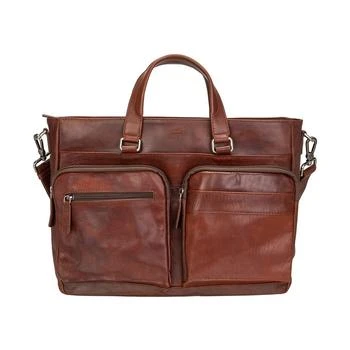Mancini Leather Goods | Men's Buffalo Single Compartment Briefcase for 14" Laptop,商家Macy's,价格¥2150