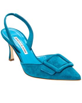 Manolo Blahnik直邮, Manolo Blahnik | Manolo Blahnik Maysli 70 Suede Slingback Pump商品图片 8.1折