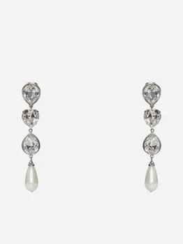 Alessandra Rich | Crystal pendants earrings,商家d'Aniello boutique,价格¥1092