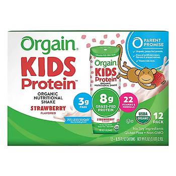 商品Orgain Kids Protein Organic Nutritional Shake, Strawberry (8.25 fl. oz., 12 pk.),商家Sam's Club,价格¥132图片