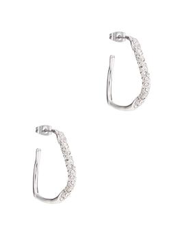 商品Alexis Bittar | Two Tone crystal-embellished hoop earrings,商家Harvey Nichols,价格¥1192图片