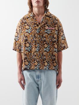 Charles Jeffrey Loverboy, Charles Jeffrey Loverboy | Cuban-collar instrument-print linen shirt商品图片 