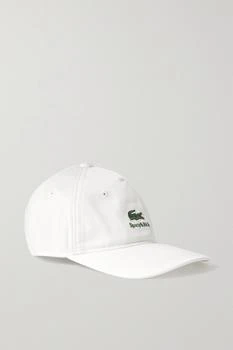 推荐X Lacoste “serif” 刺绣纯棉斜纹布棒球帽商品