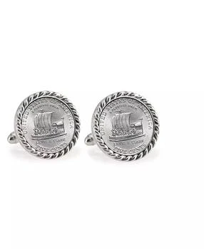 American Coin Treasures | 2004 Keelboat Rope Bezel Coin Cuff Links,商家Macy's,价格¥154