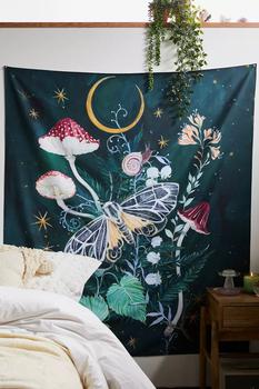 商品Clara McAllister For Deny Mushroom Night Moth Tapestry图片